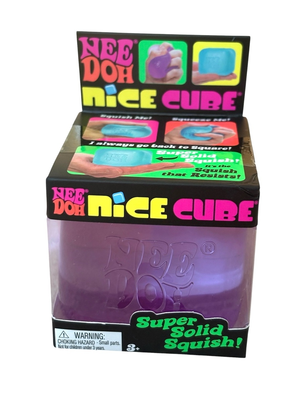 Needoh NEW Nice Cube Purple Squishy Authentic NIB Sensory Fidget